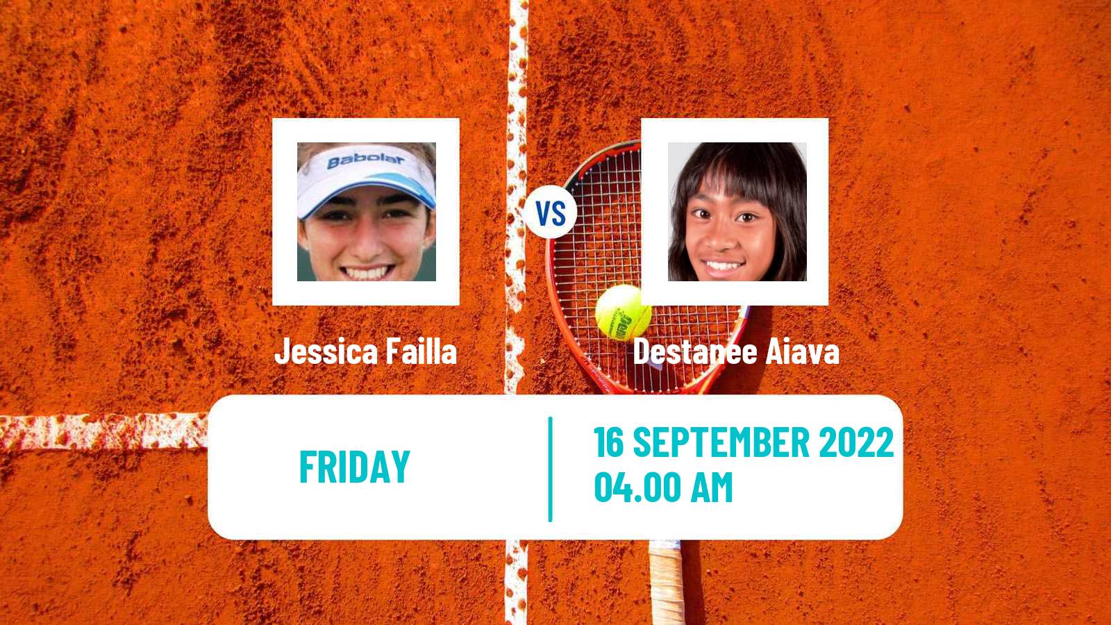Tennis ITF Tournaments Jessica Failla - Destanee Aiava