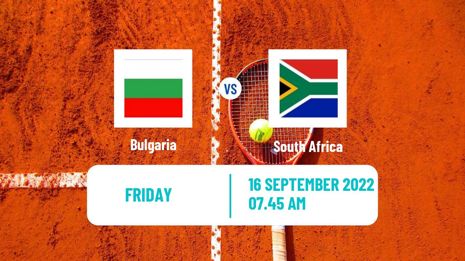 Tennis Davis Cup World Group II Teams Bulgaria - South Africa