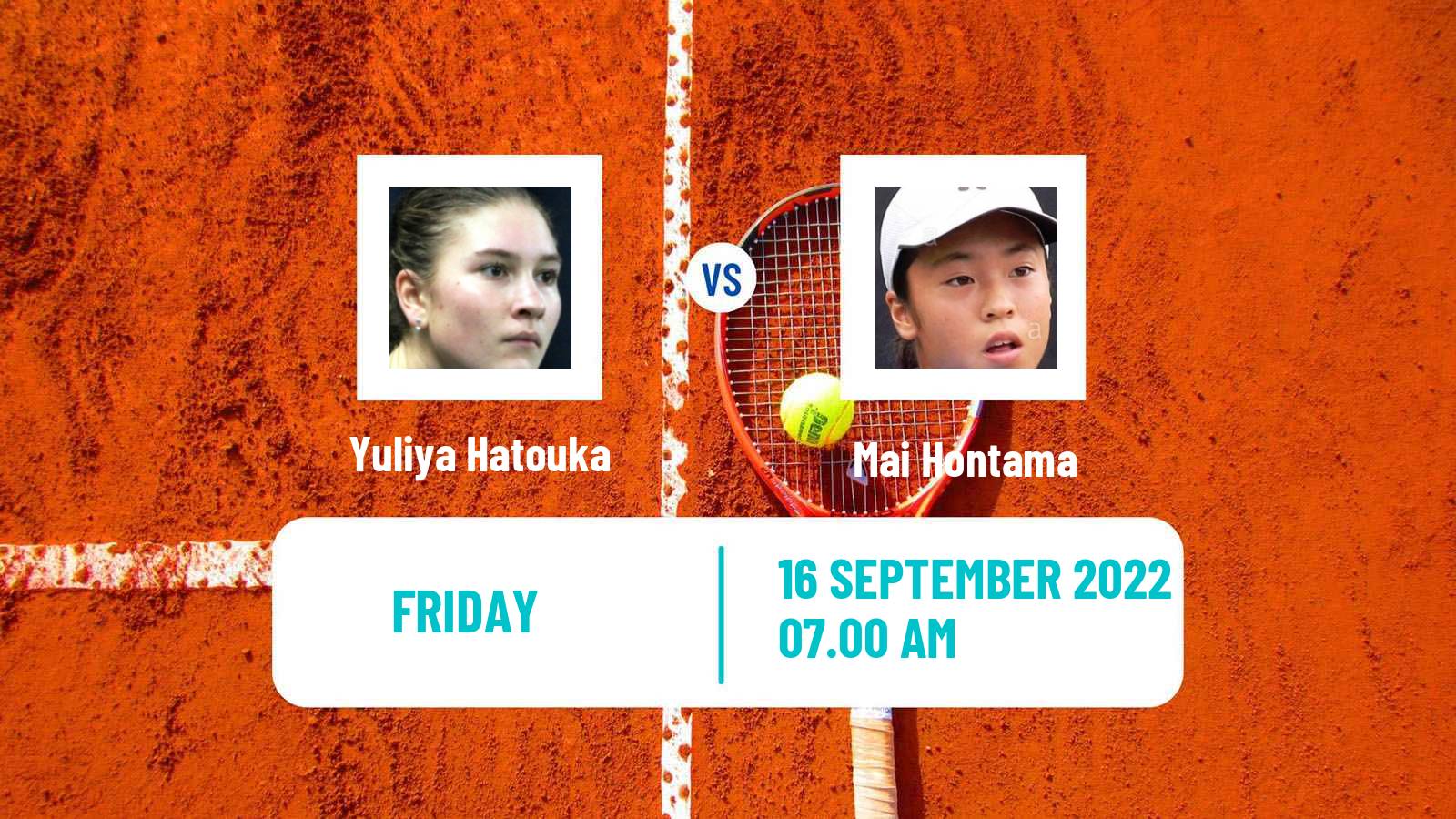 Tennis ITF Tournaments Yuliya Hatouka - Mai Hontama