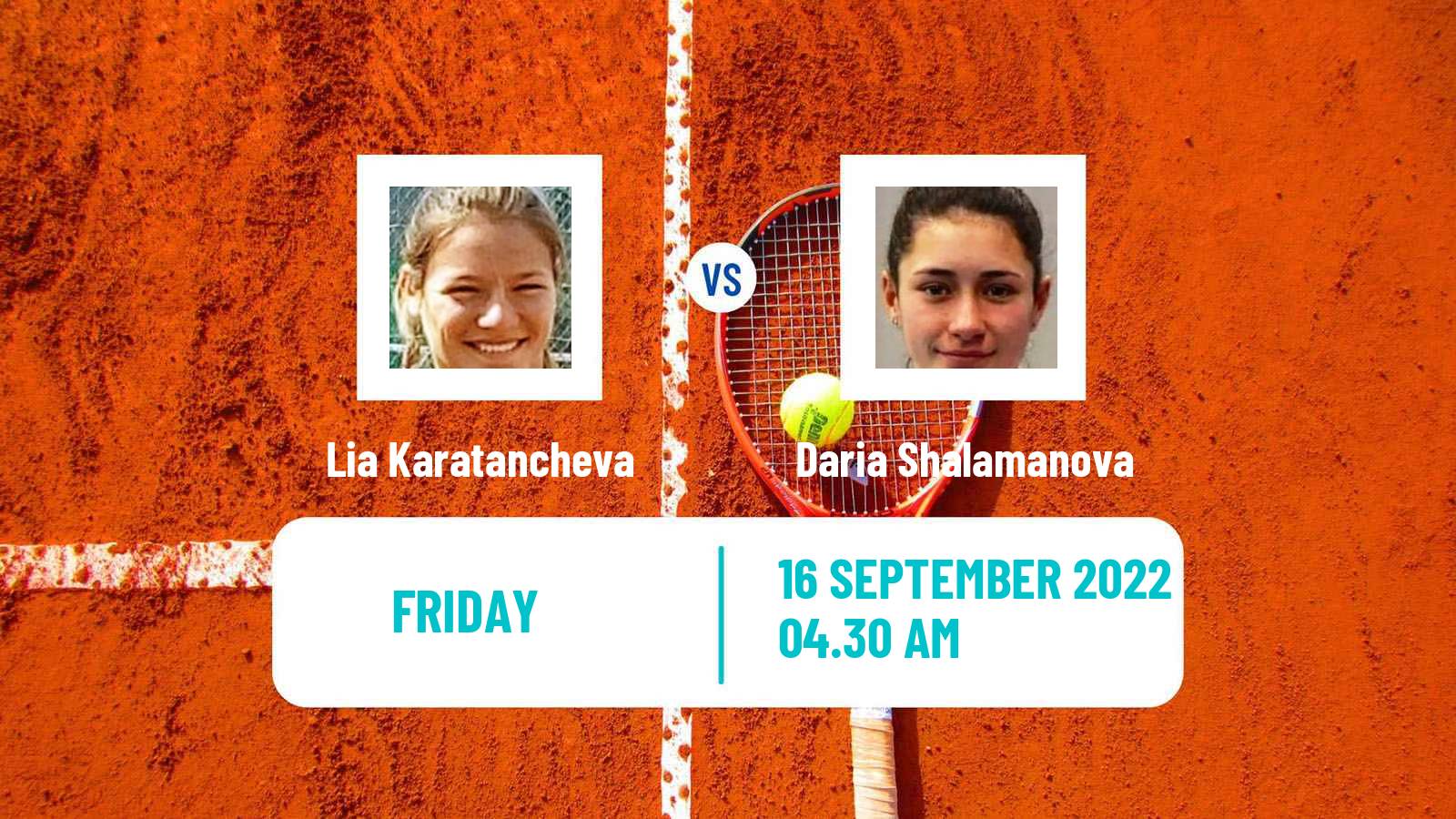 Tennis ITF Tournaments Lia Karatancheva - Daria Shalamanova