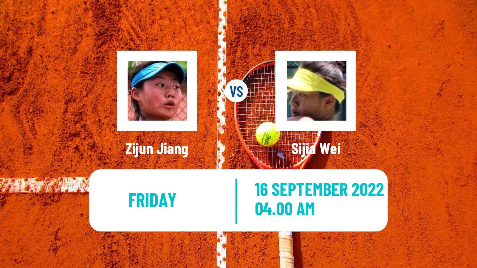 Tennis ITF Tournaments Zijun Jiang - Sijia Wei