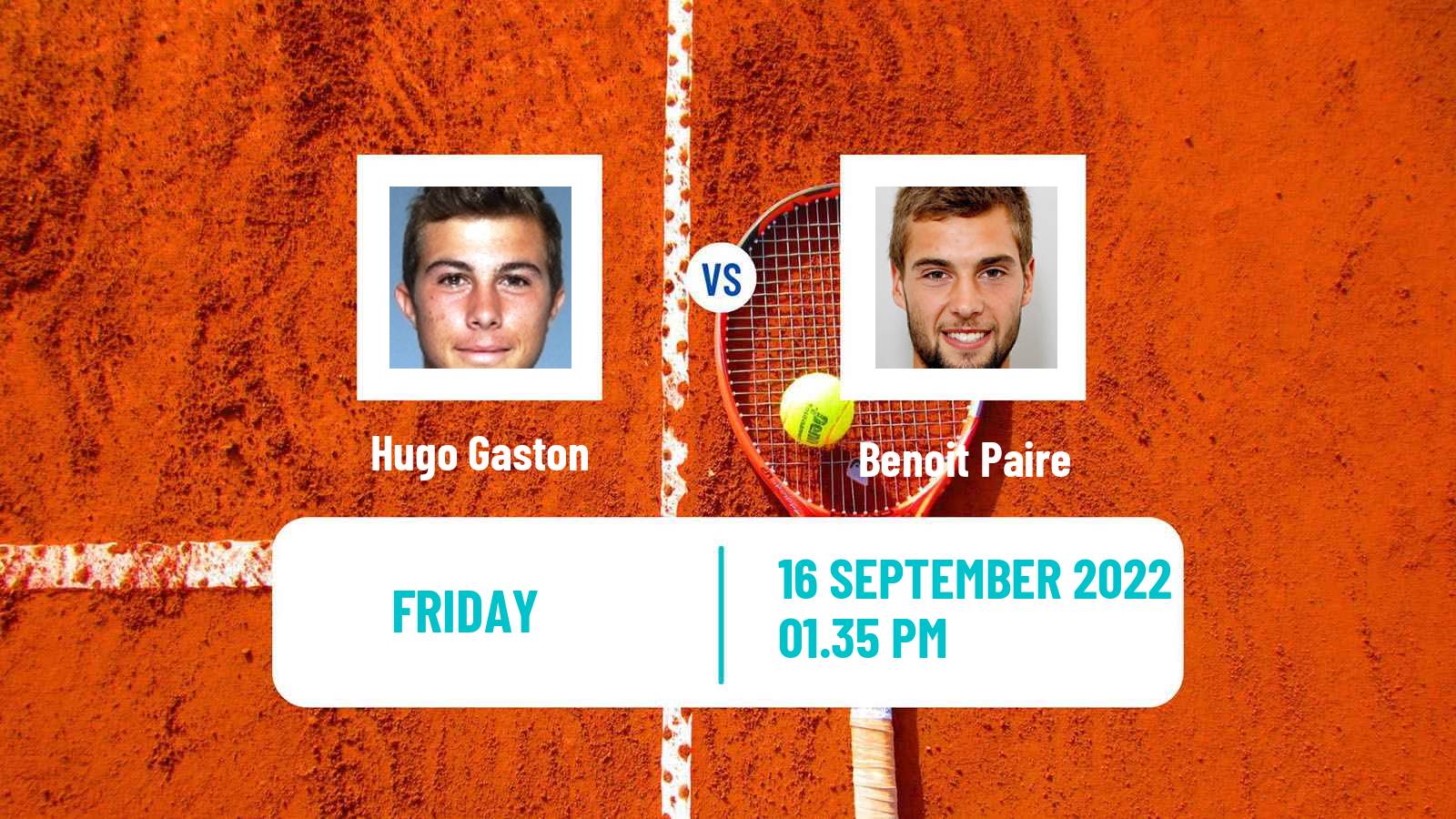 Tennis ATP Challenger Hugo Gaston - Benoit Paire