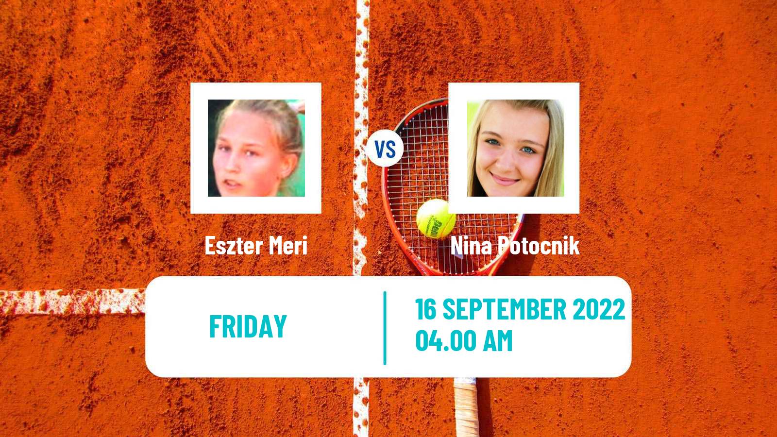 Tennis ITF Tournaments Eszter Meri - Nina Potocnik