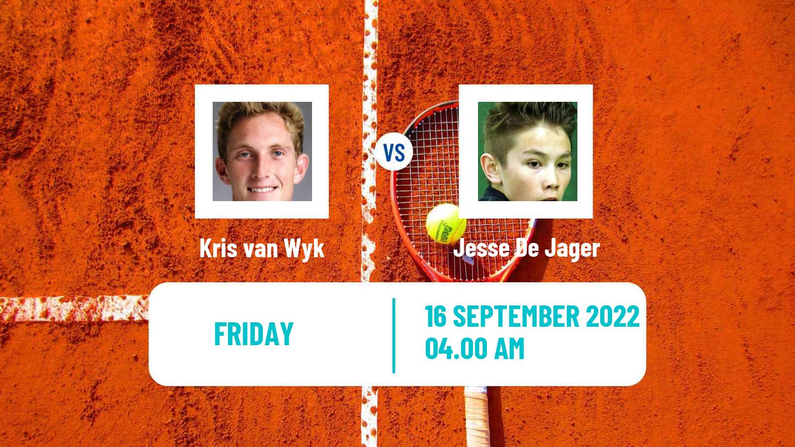 Tennis ITF Tournaments Kris van Wyk - Jesse De Jager