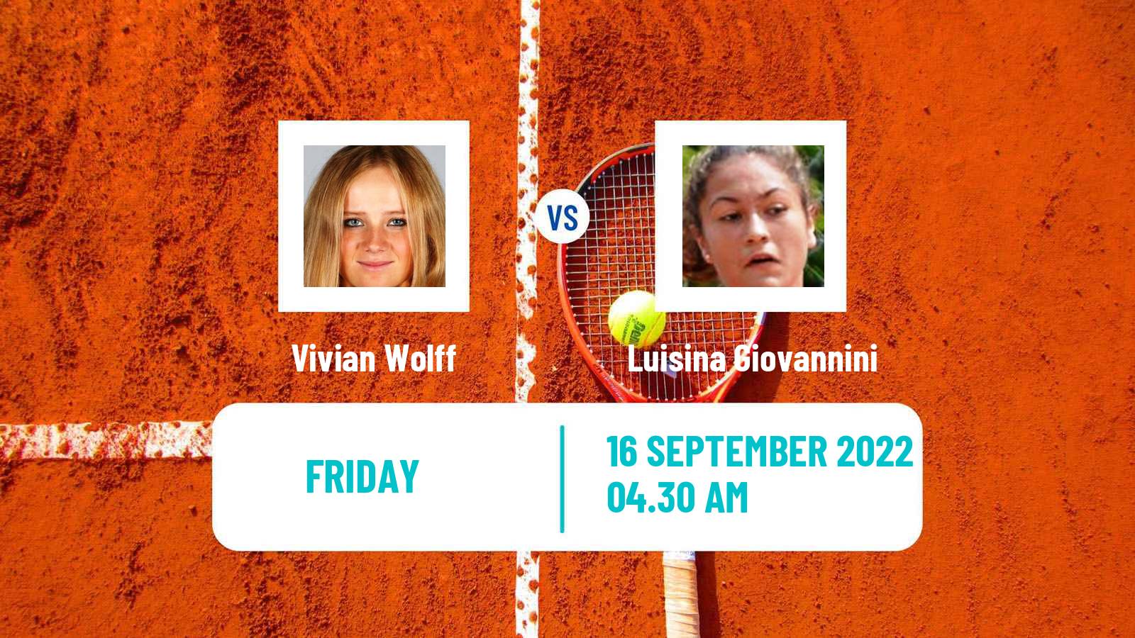Tennis ITF Tournaments Vivian Wolff - Luisina Giovannini