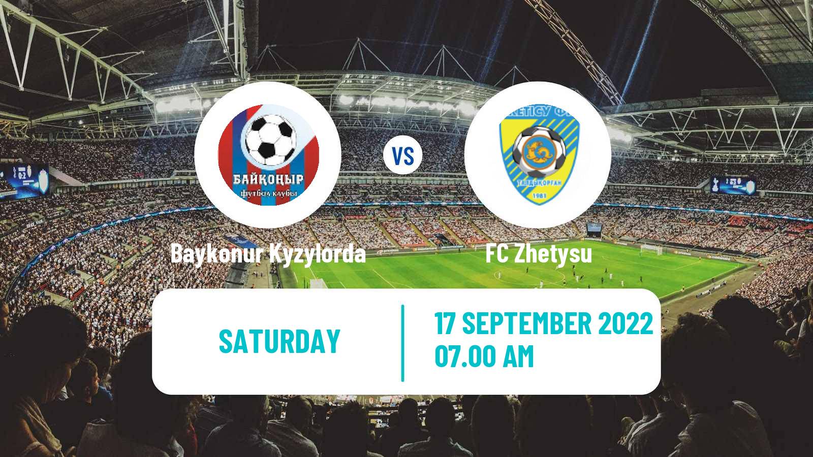 Soccer Kazakh First Division Baykonur Kyzylorda - Zhetysu