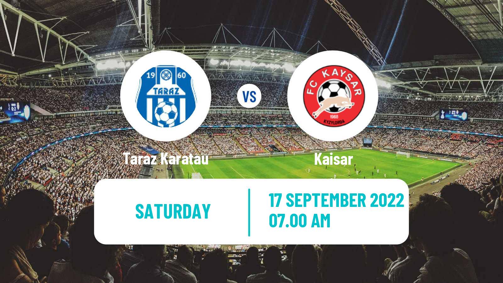 Soccer Kazakh First Division Taraz Karatau - Kaisar