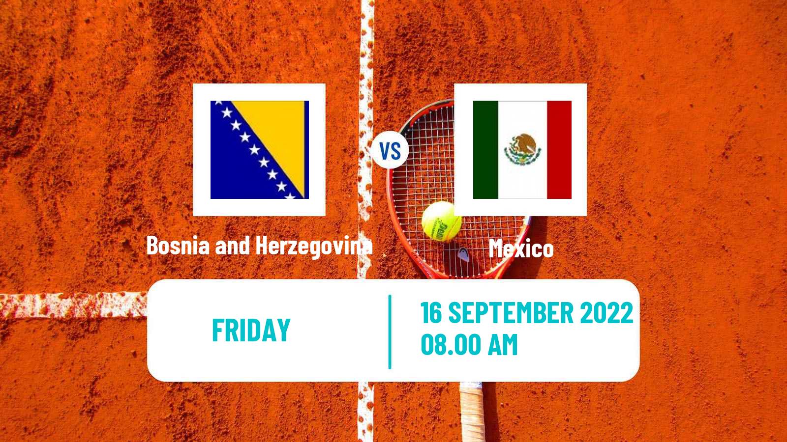 Tennis Davis Cup World Group I Teams Bosnia and Herzegovina - Mexico