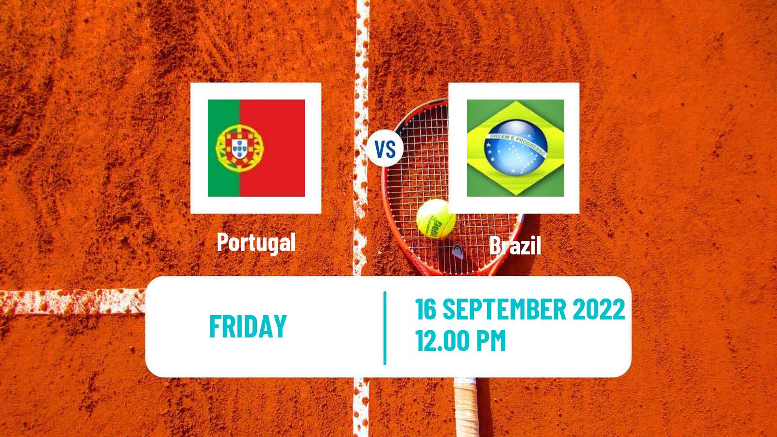 Tennis Davis Cup World Group I Teams Portugal - Brazil