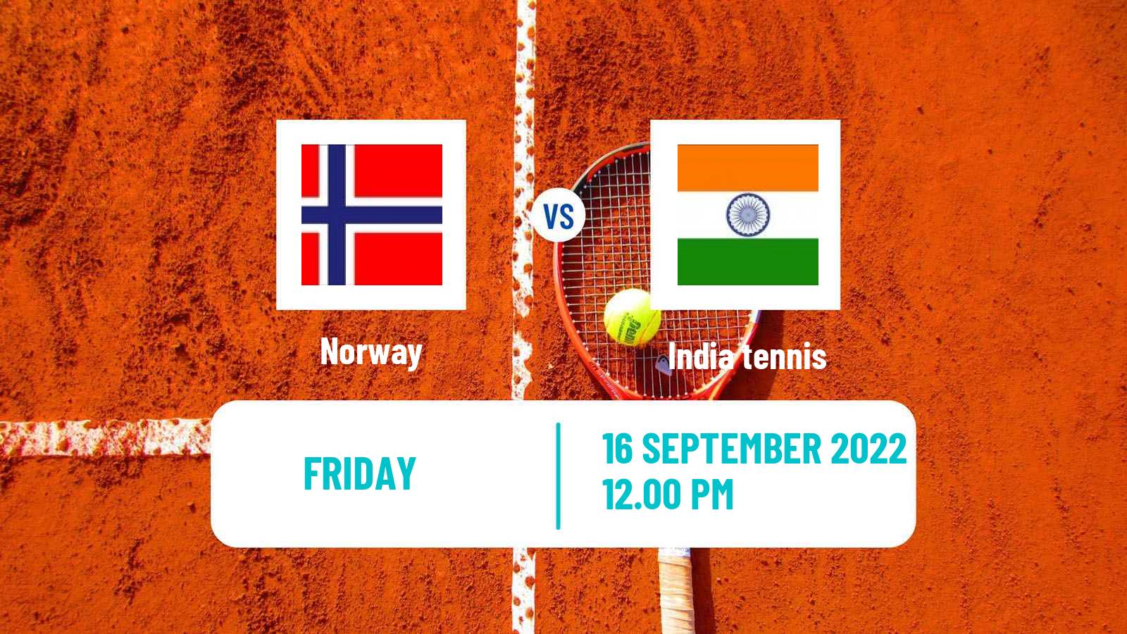 Tennis Davis Cup World Group I Teams Norway - India