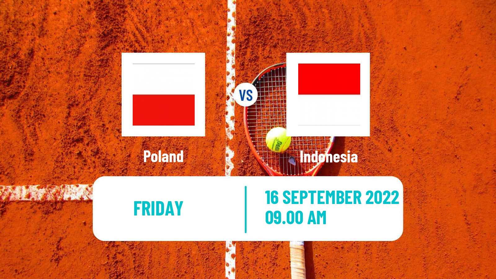 Tennis Davis Cup World Group II Teams Poland - Indonesia