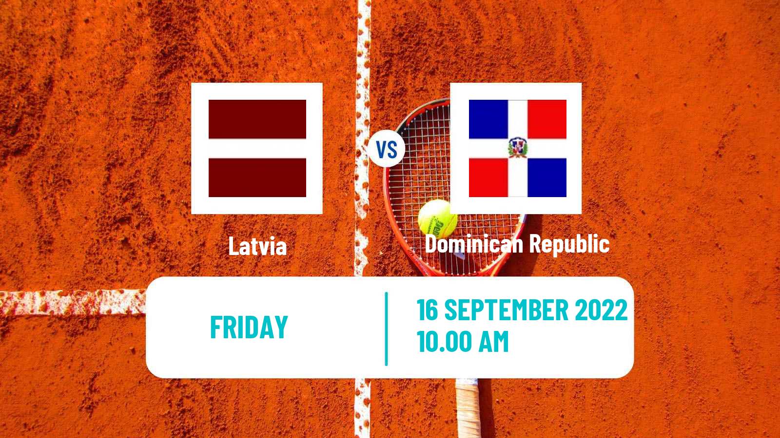 Tennis Davis Cup World Group II Teams Latvia - Dominican Republic