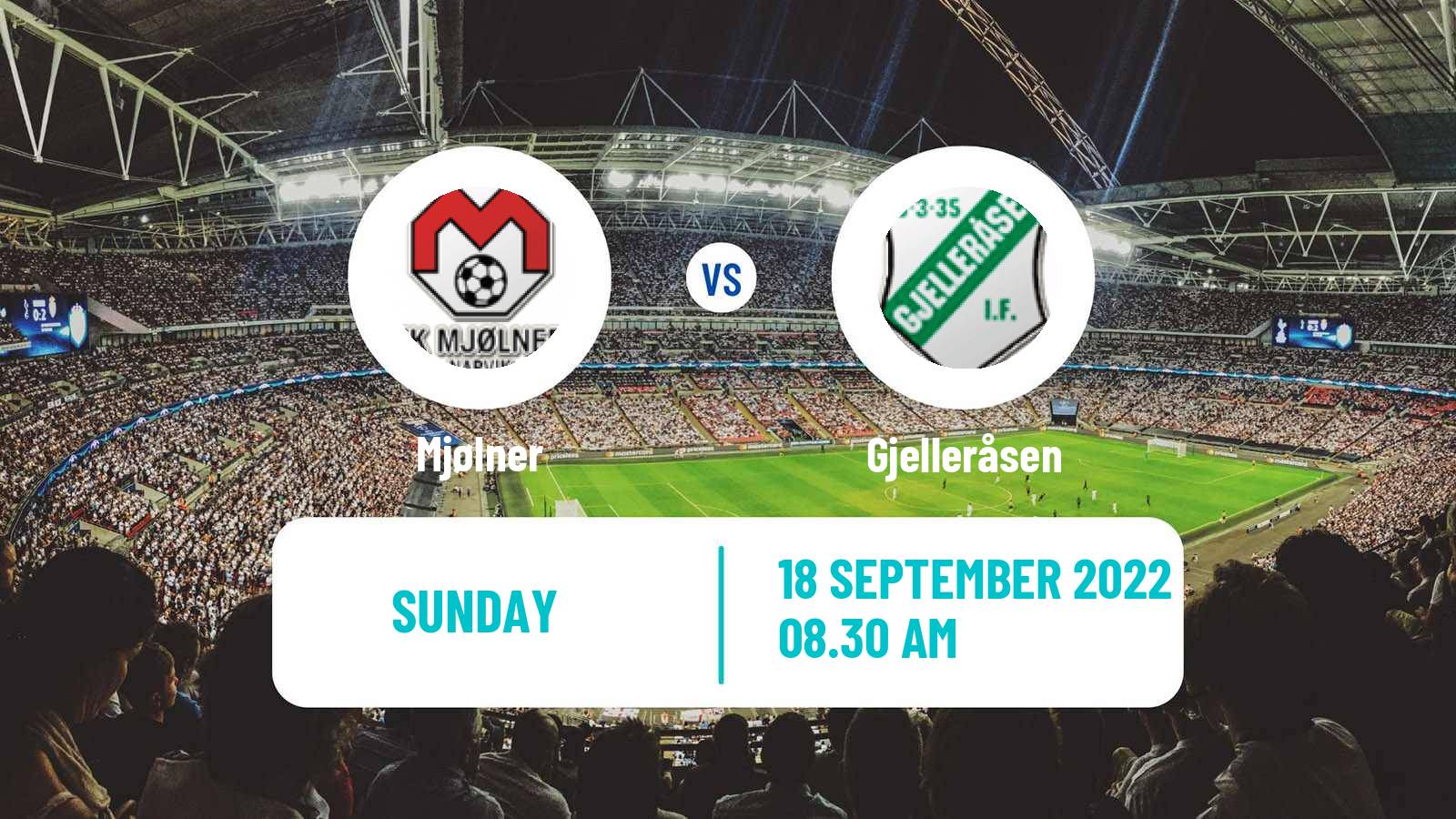 Soccer Norwegian Division 3 - Group 6 Mjølner - Gjelleråsen