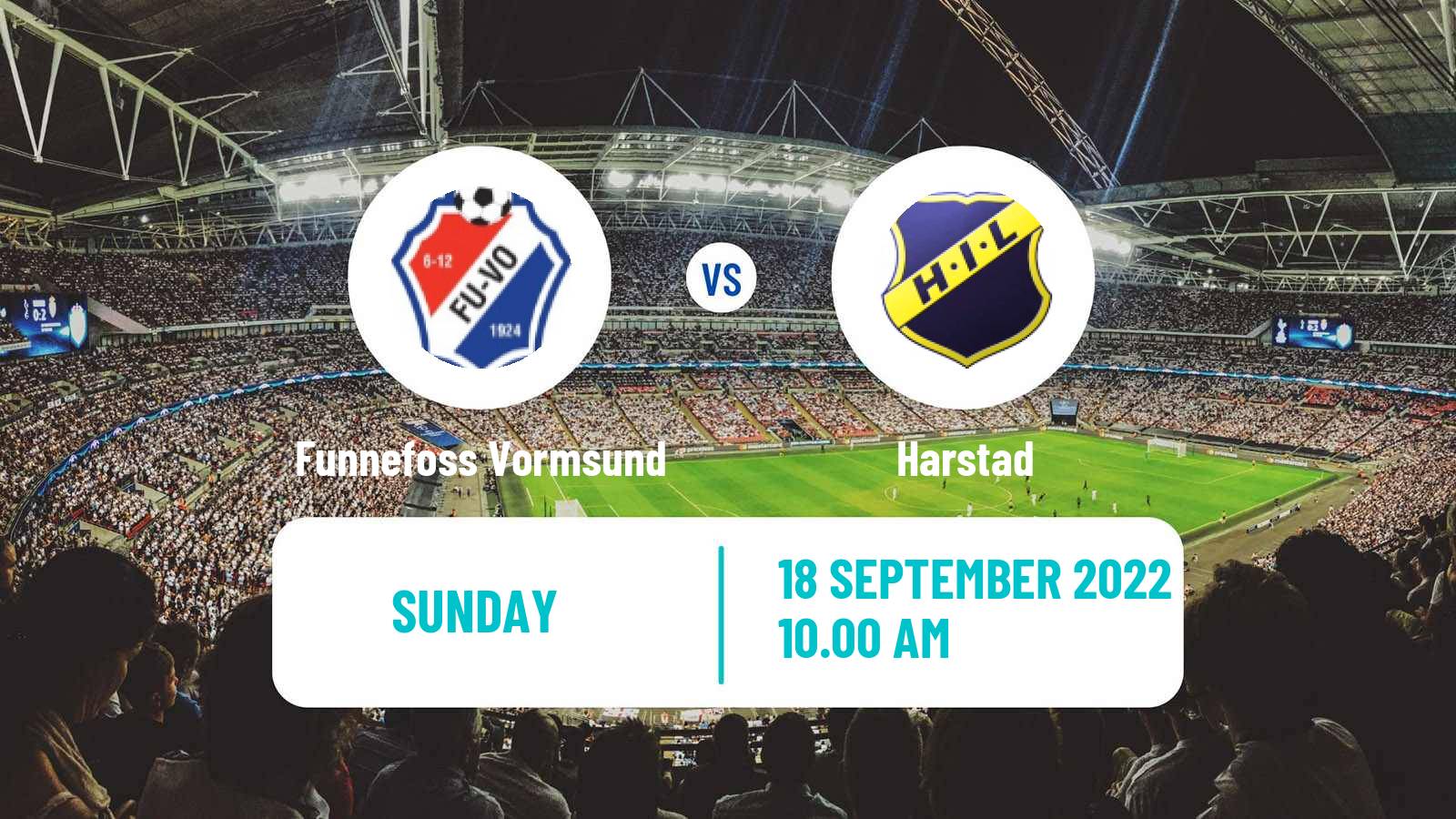 Soccer Norwegian Division 3 - Group 6 Funnefoss Vormsund - Harstad