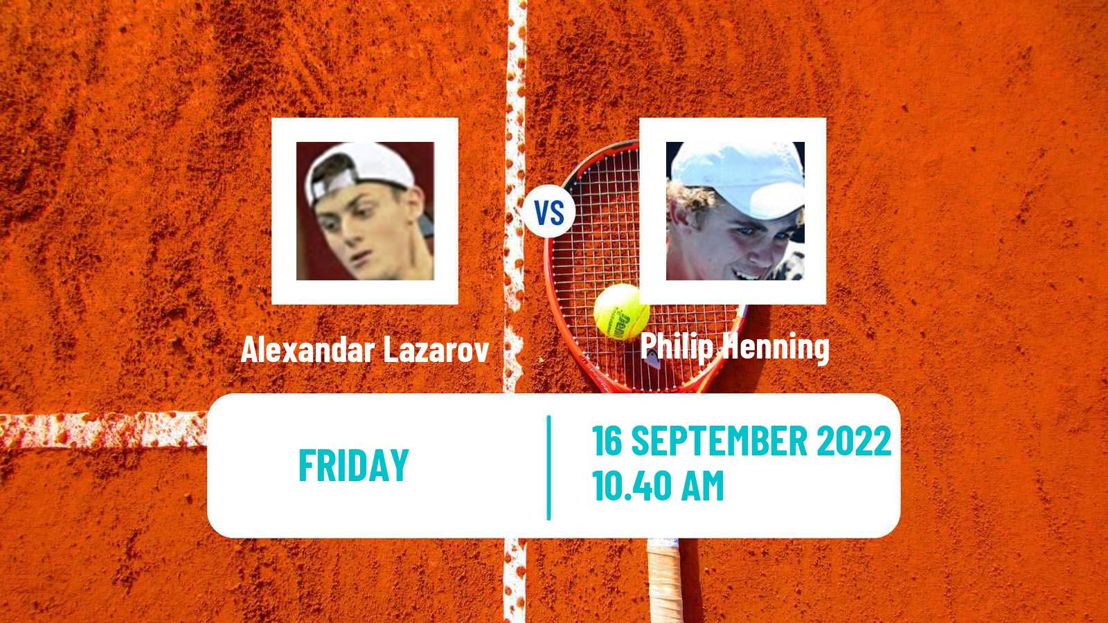 Tennis Davis Cup World Group II Alexandar Lazarov - Philip Henning