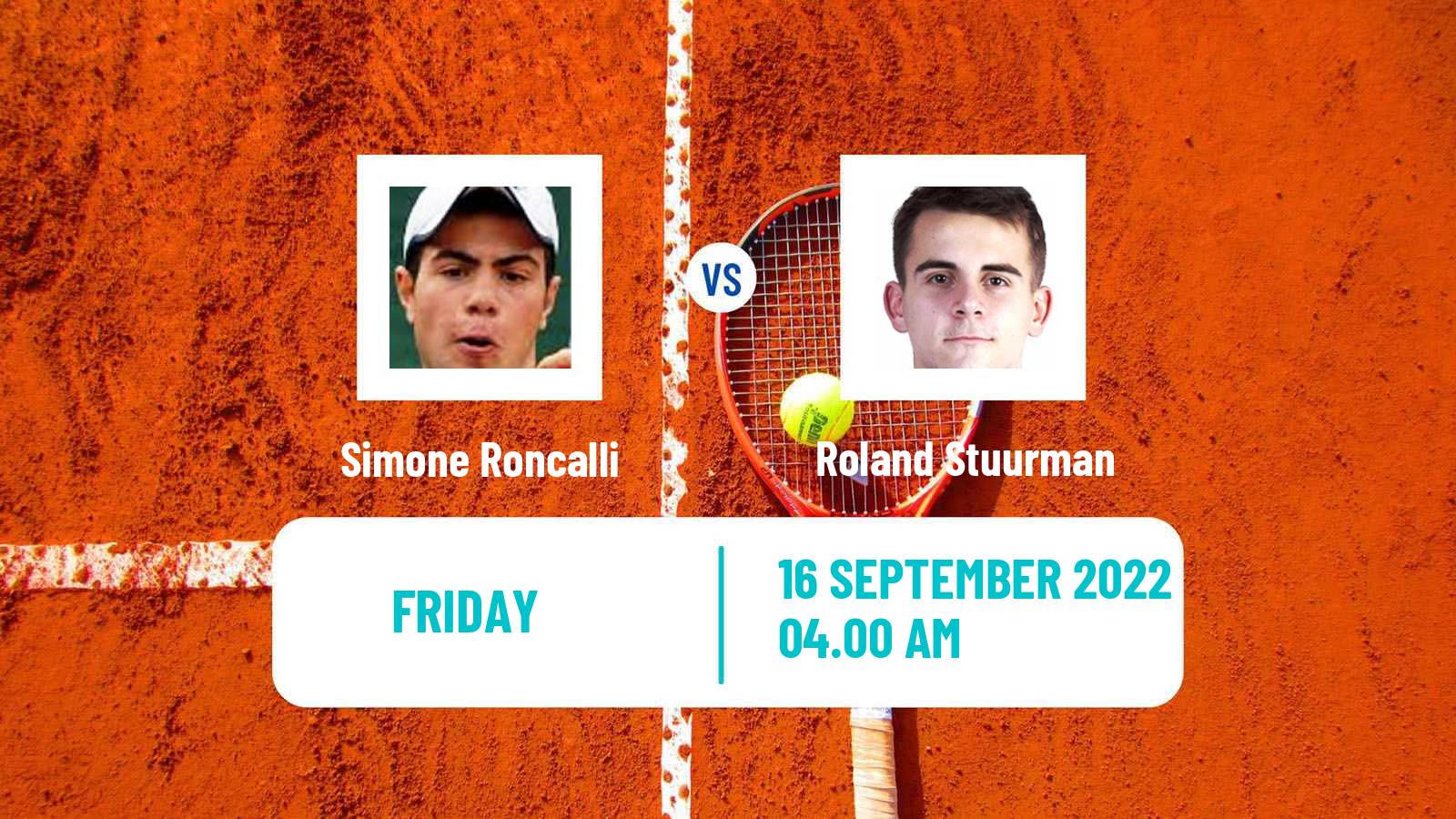 Tennis ITF Tournaments Simone Roncalli - Roland Stuurman
