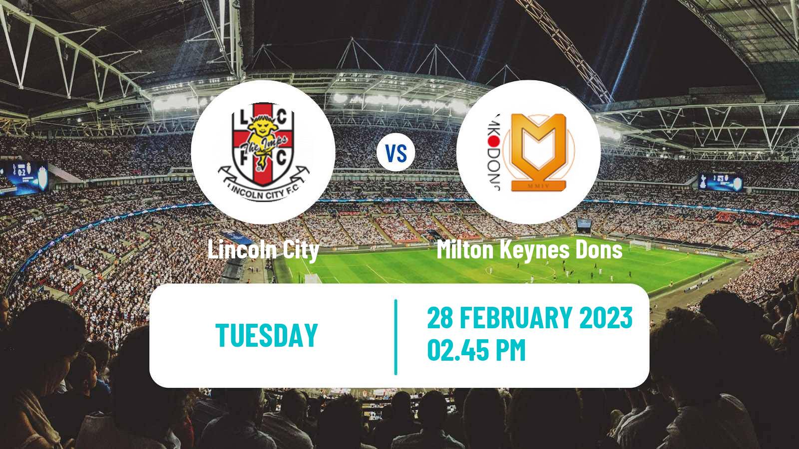 Soccer English League One Lincoln City - Milton Keynes Dons