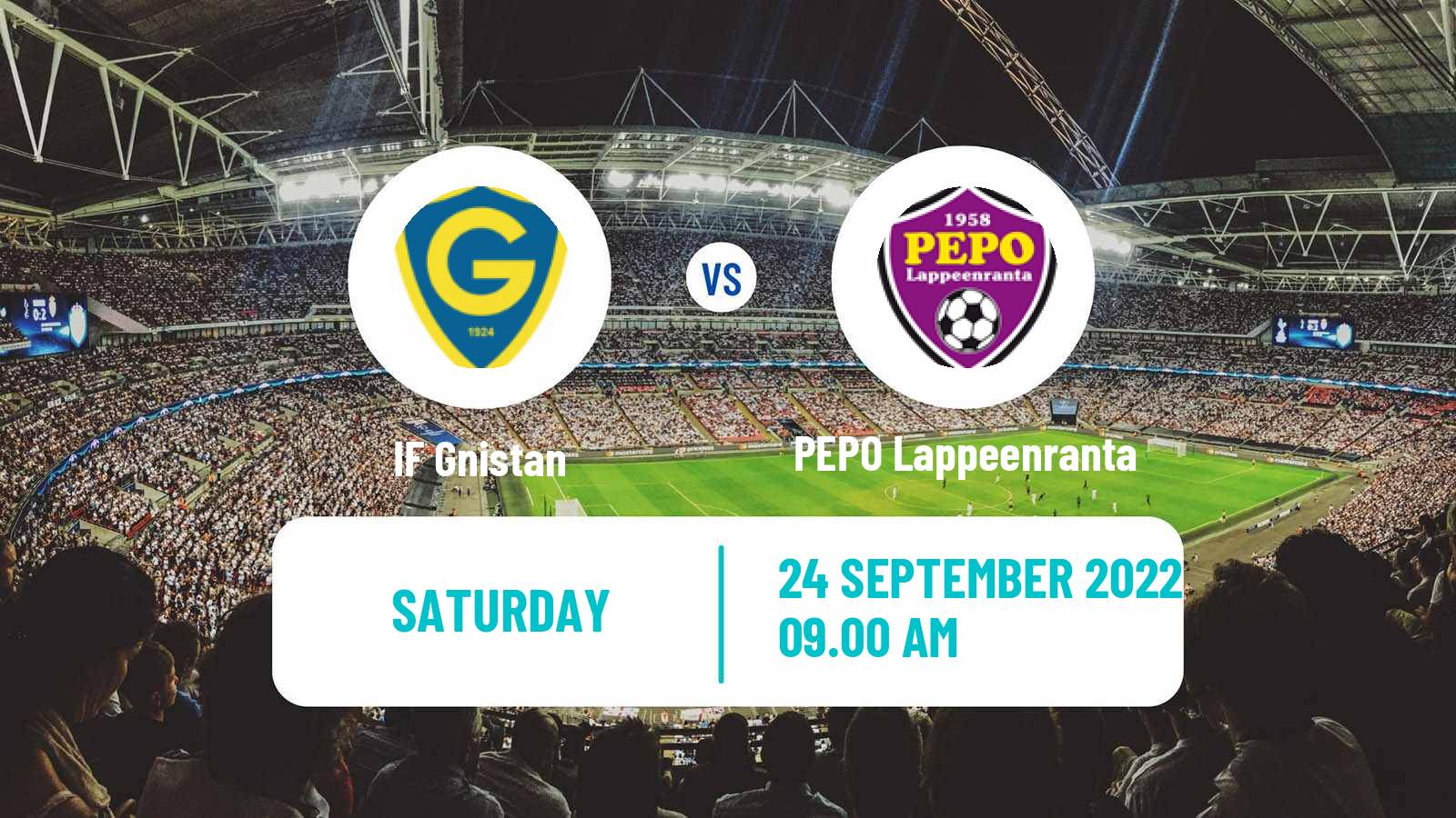Soccer Finnish Ykkonen Gnistan - PEPO Lappeenranta