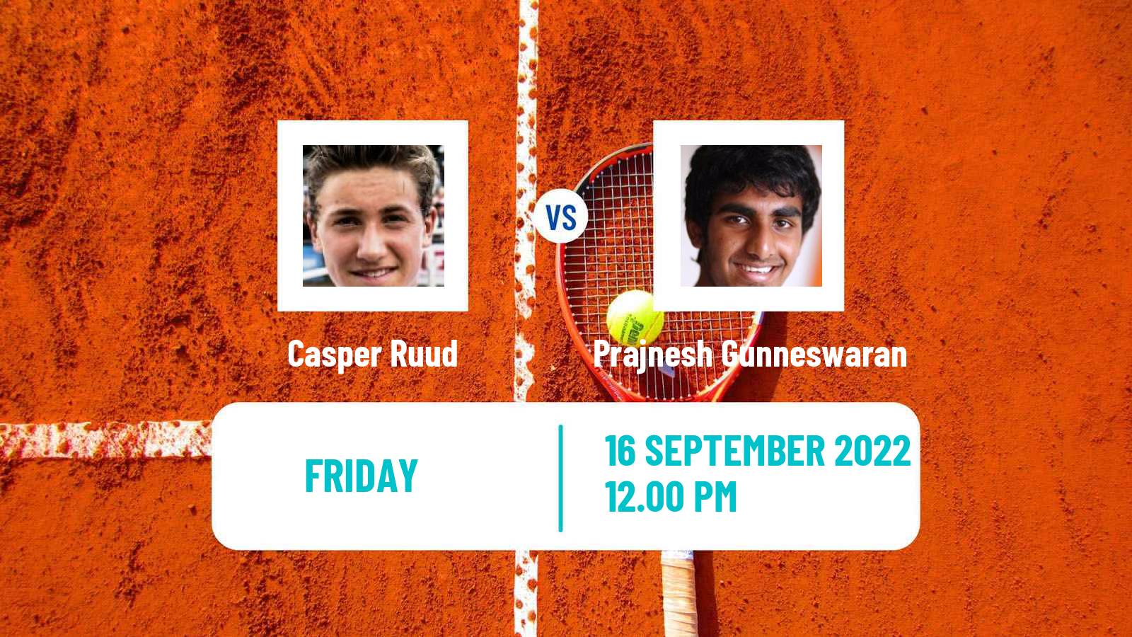 Tennis Davis Cup World Group I Casper Ruud - Prajnesh Gunneswaran