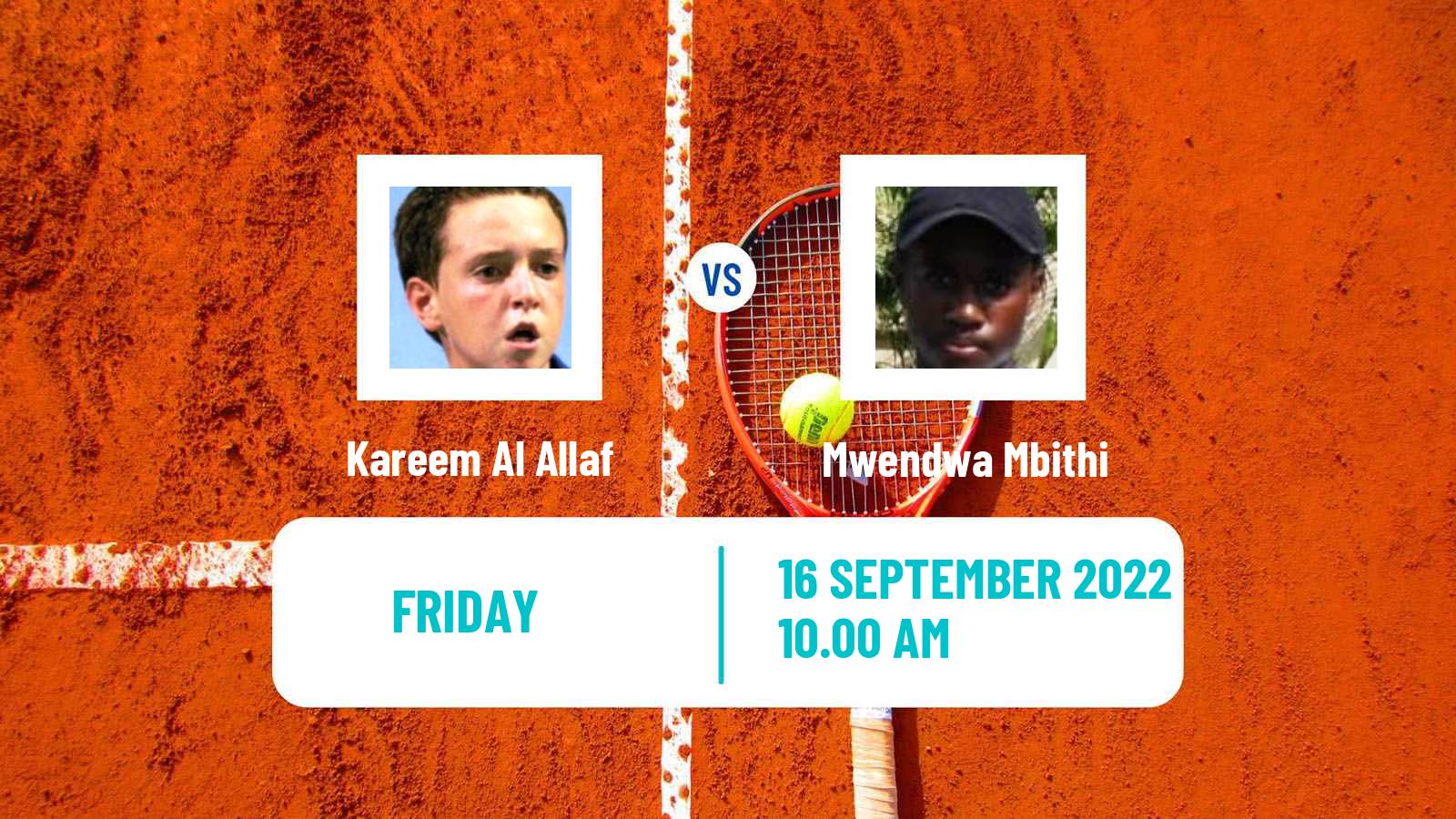 Tennis ITF Tournaments Kareem Al Allaf - Mwendwa Mbithi