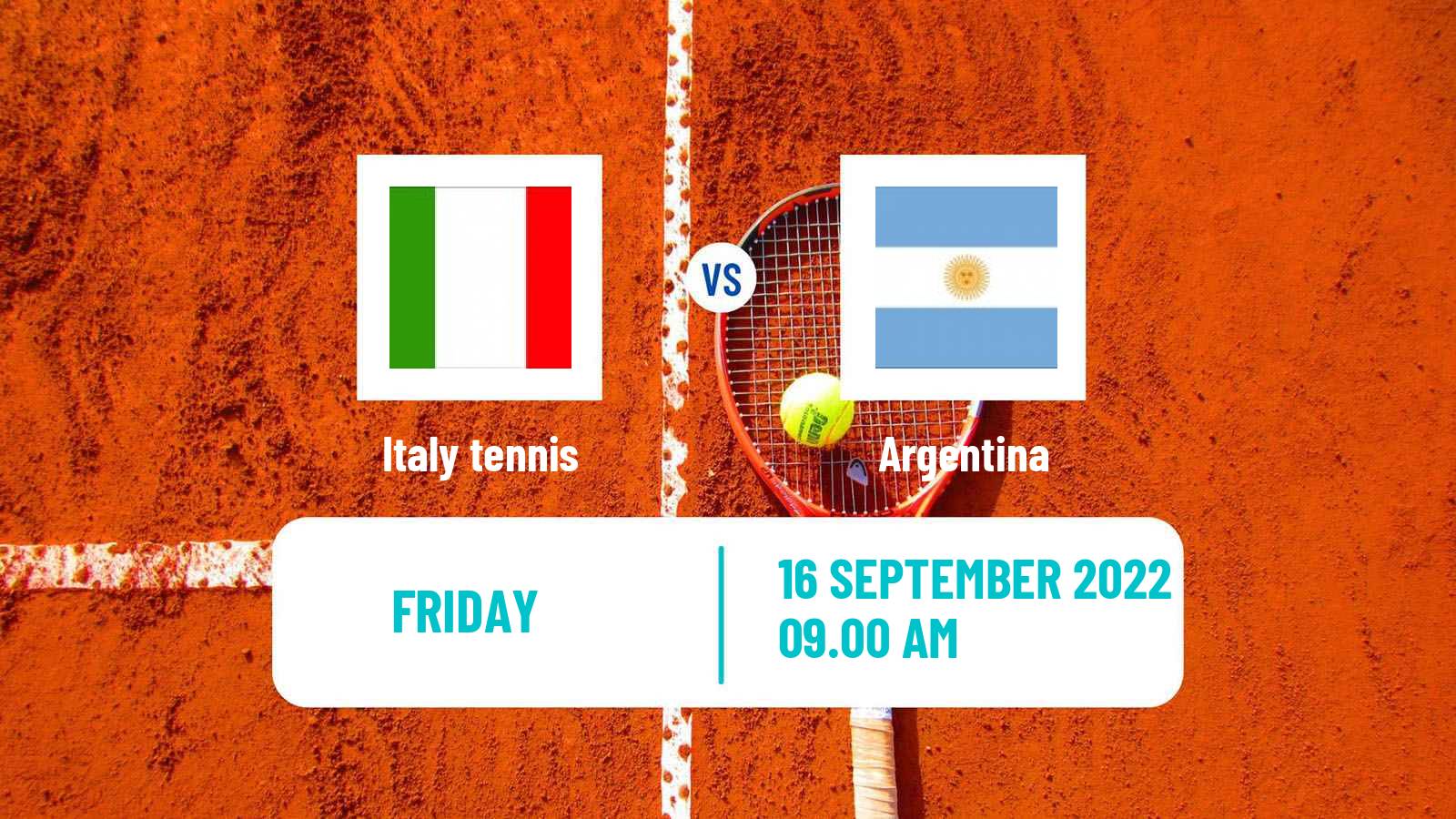 Tennis Davis Cup - World Group Teams Italy - Argentina