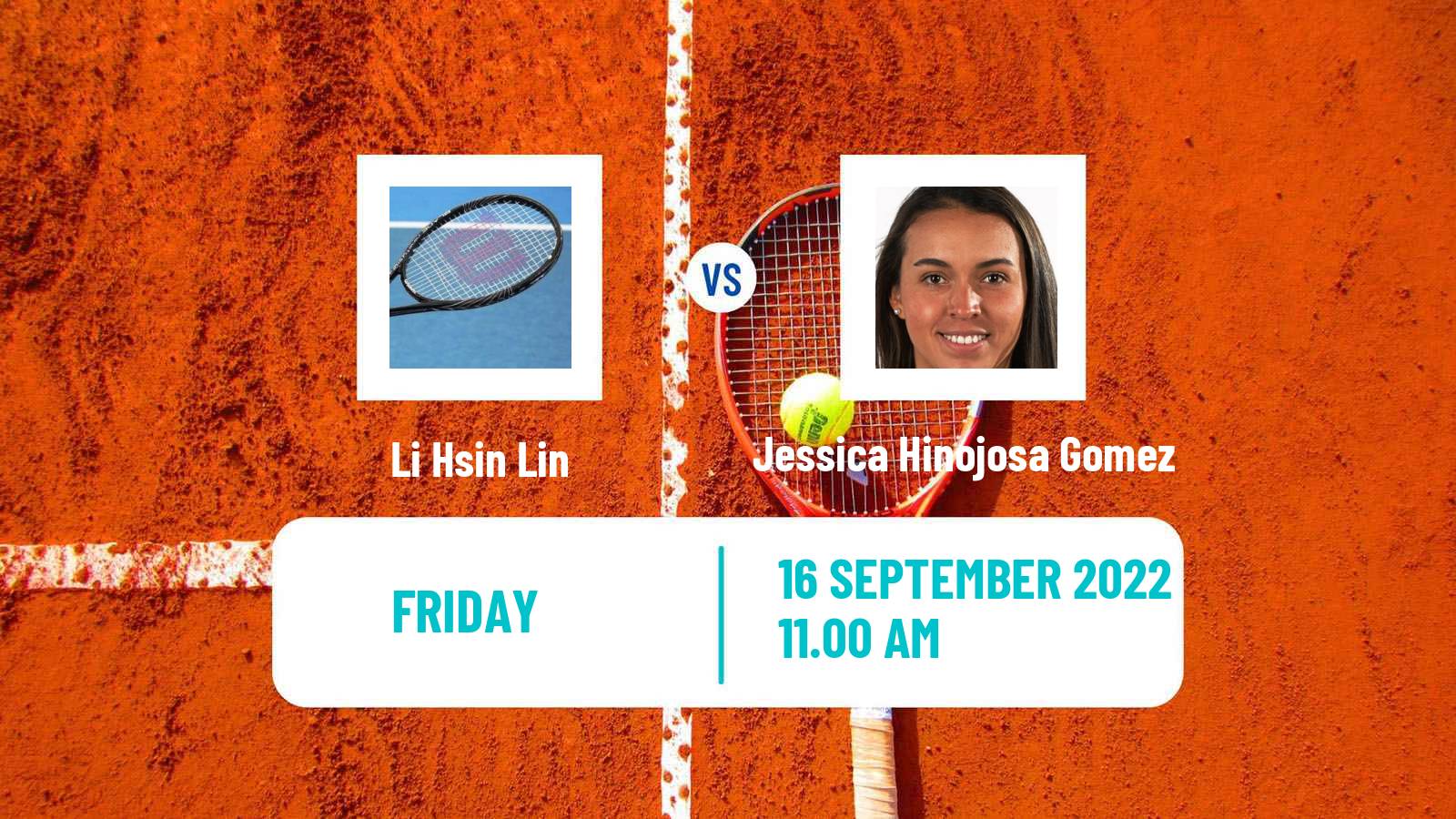 Tennis ITF Tournaments Li Hsin Lin - Jessica Hinojosa Gomez