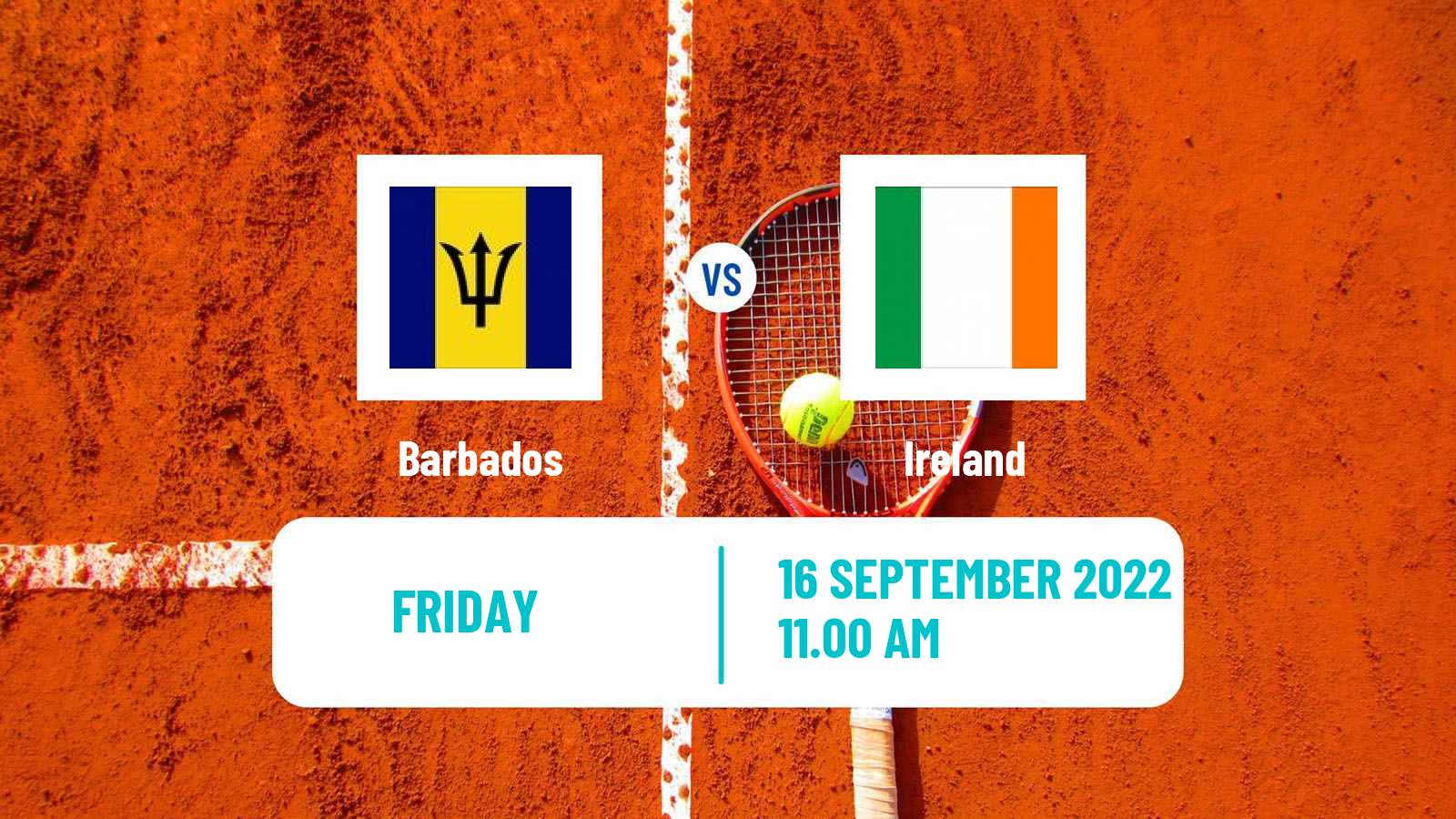 Tennis Davis Cup World Group II Teams Barbados - Ireland