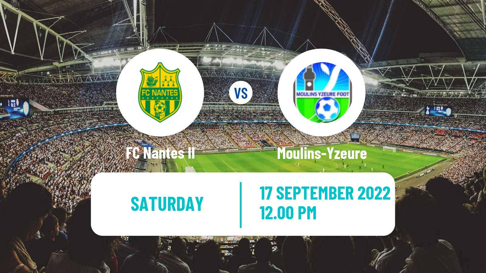 Soccer French National 2 - Group D Nantes II - Moulins-Yzeure