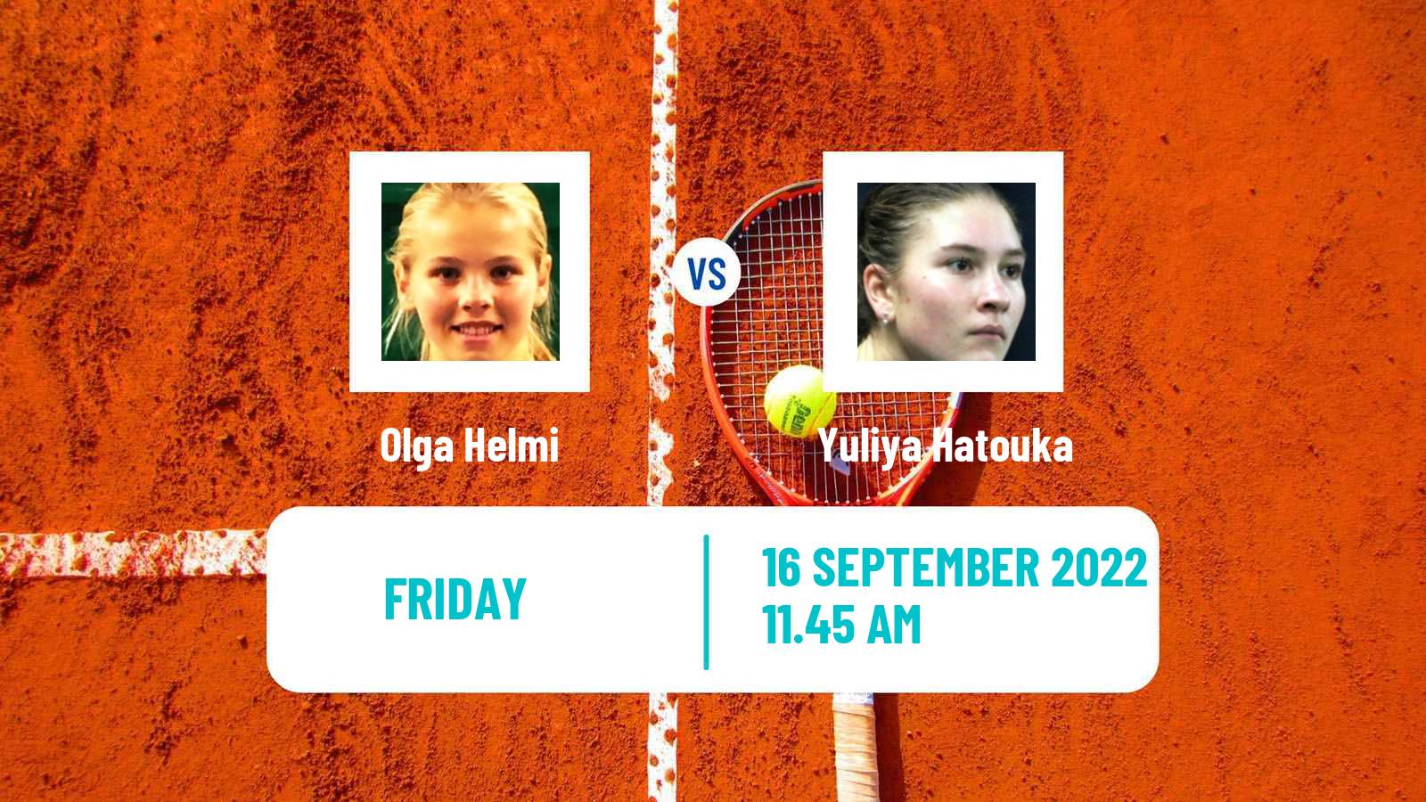 Tennis ITF Tournaments Olga Helmi - Yuliya Hatouka