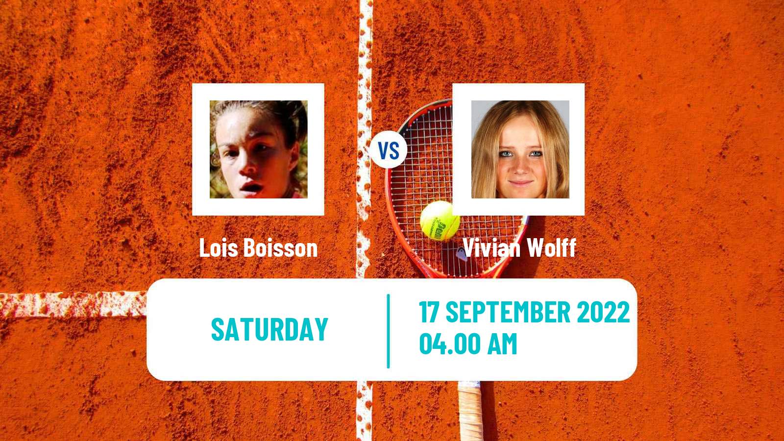 Tennis ITF Tournaments Lois Boisson - Vivian Wolff