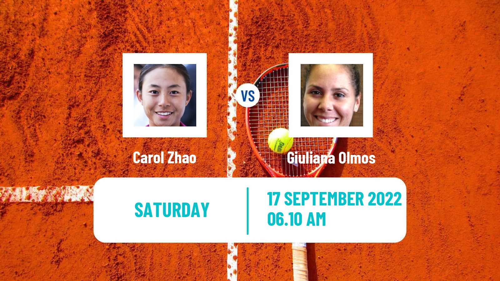 Tennis WTA Tokyo Carol Zhao - Giuliana Olmos