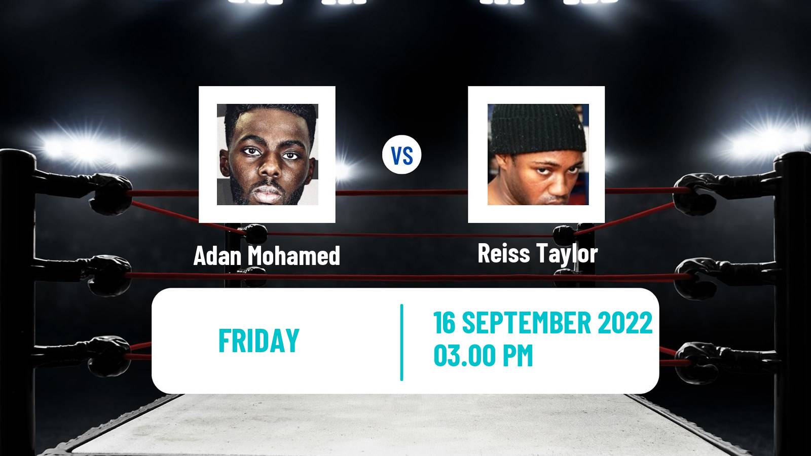 Boxing Boxing Adan Mohamed - Reiss Taylor