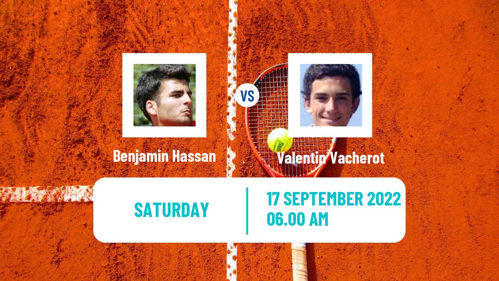 Tennis Davis Cup World Group II Benjamin Hassan - Valentin Vacherot
