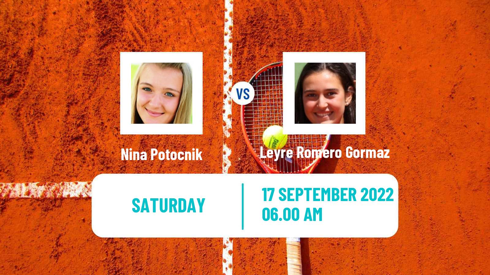 Tennis ITF Tournaments Nina Potocnik - Leyre Romero Gormaz