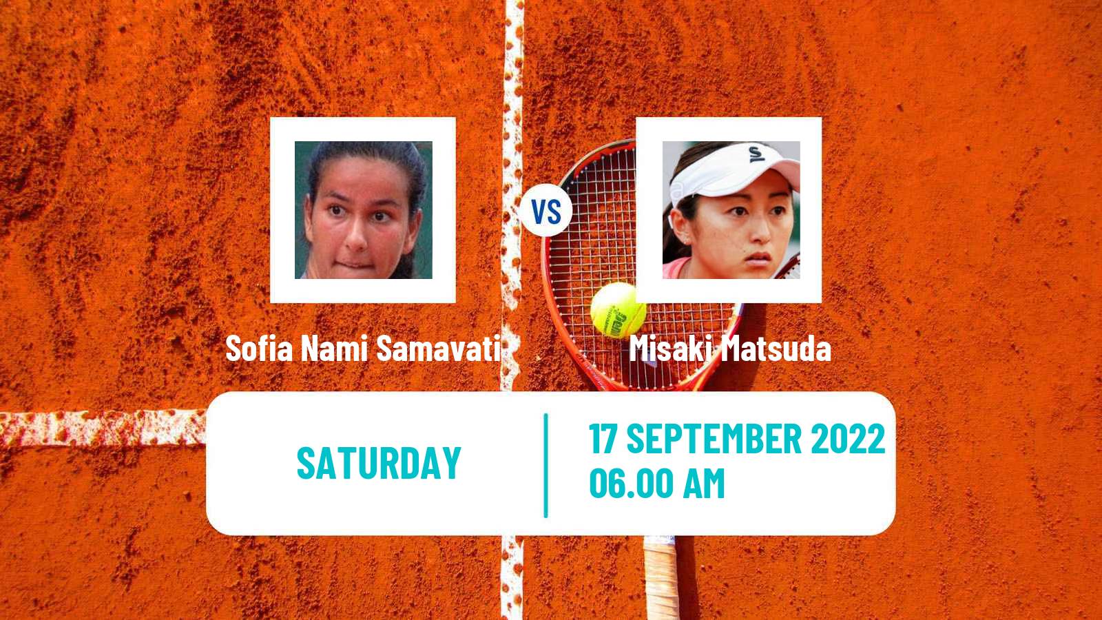 Tennis ITF Tournaments Sofia Nami Samavati - Misaki Matsuda