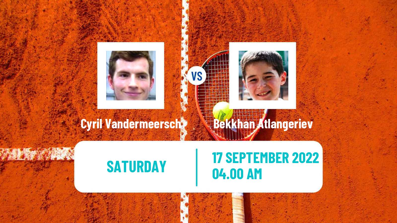 Tennis ITF Tournaments Cyril Vandermeersch - Bekkhan Atlangeriev