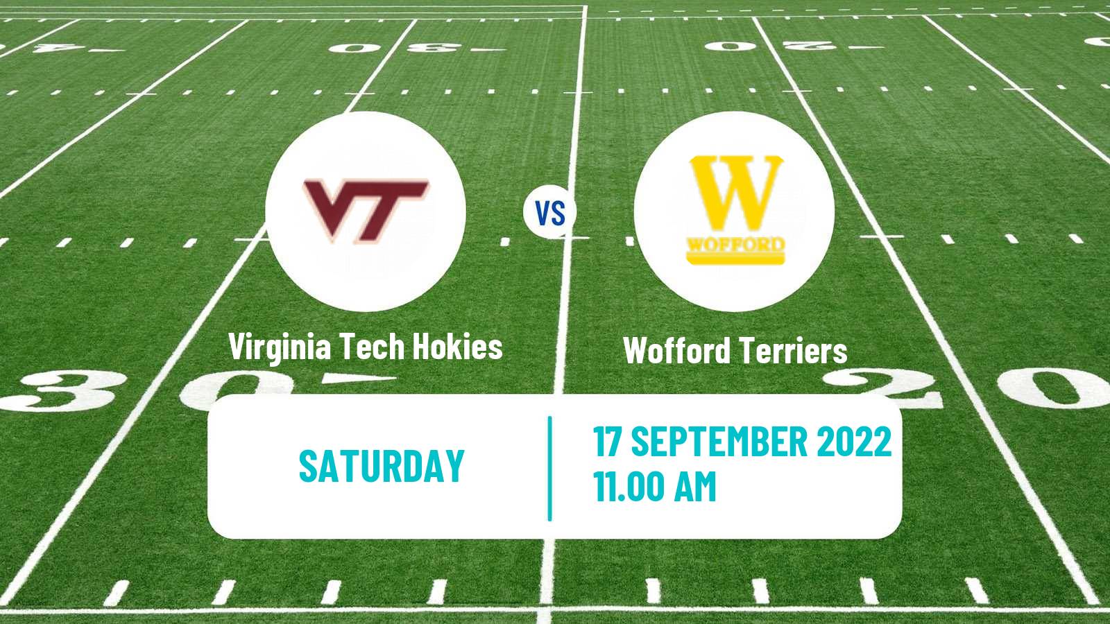 American football NCAA College Football Virginia Tech Hokies - Wofford Terriers