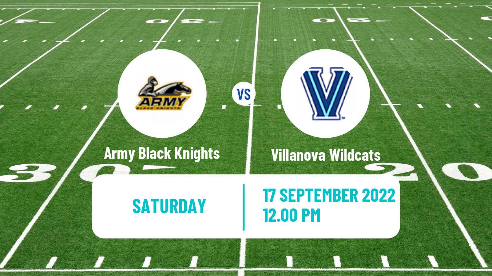 American football NCAA College Football Army Black Knights - Villanova Wildcats