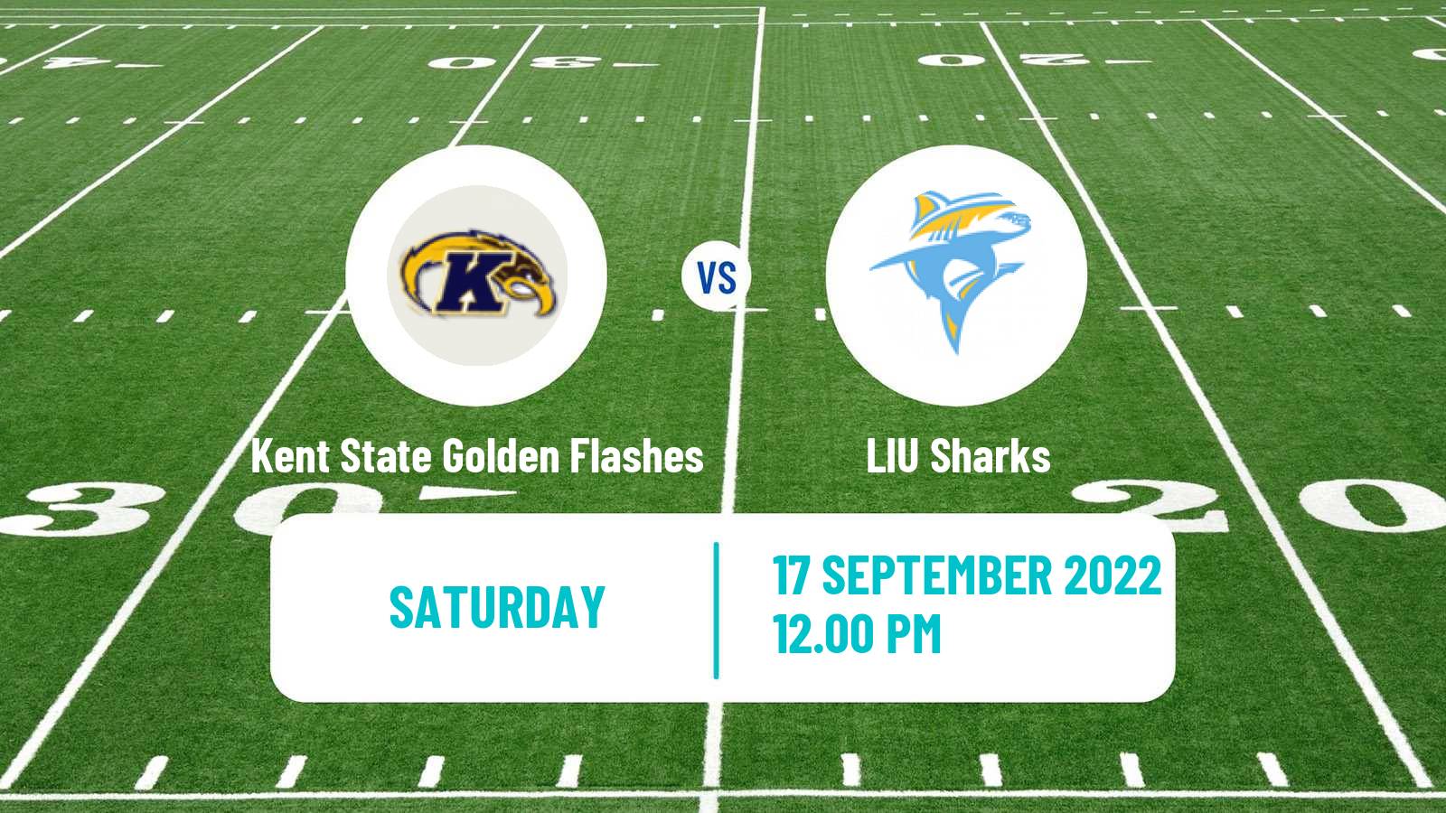 American football NCAA College Football Kent State Golden Flashes - LIU Sharks