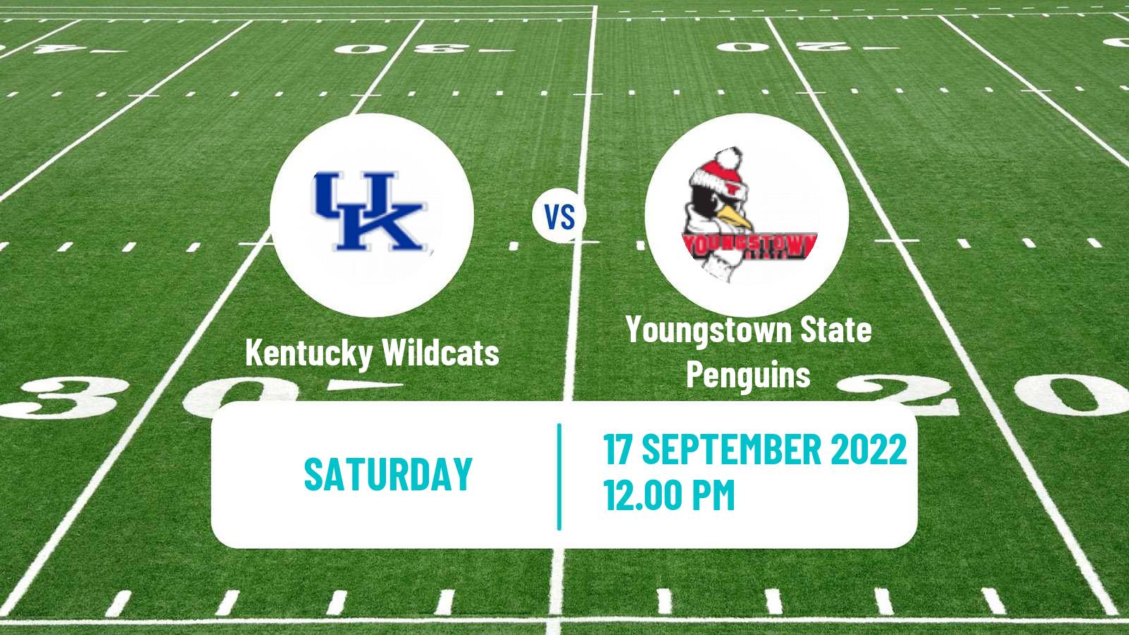 American football NCAA College Football Kentucky Wildcats - Youngstown State Penguins