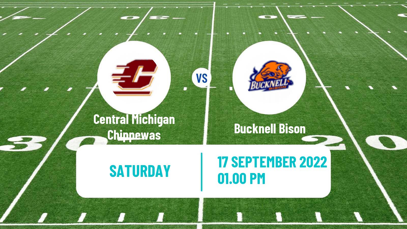 American football NCAA College Football Central Michigan Chippewas - Bucknell Bison