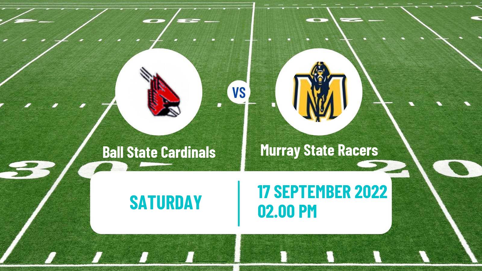 American football NCAA College Football Ball State Cardinals - Murray State Racers