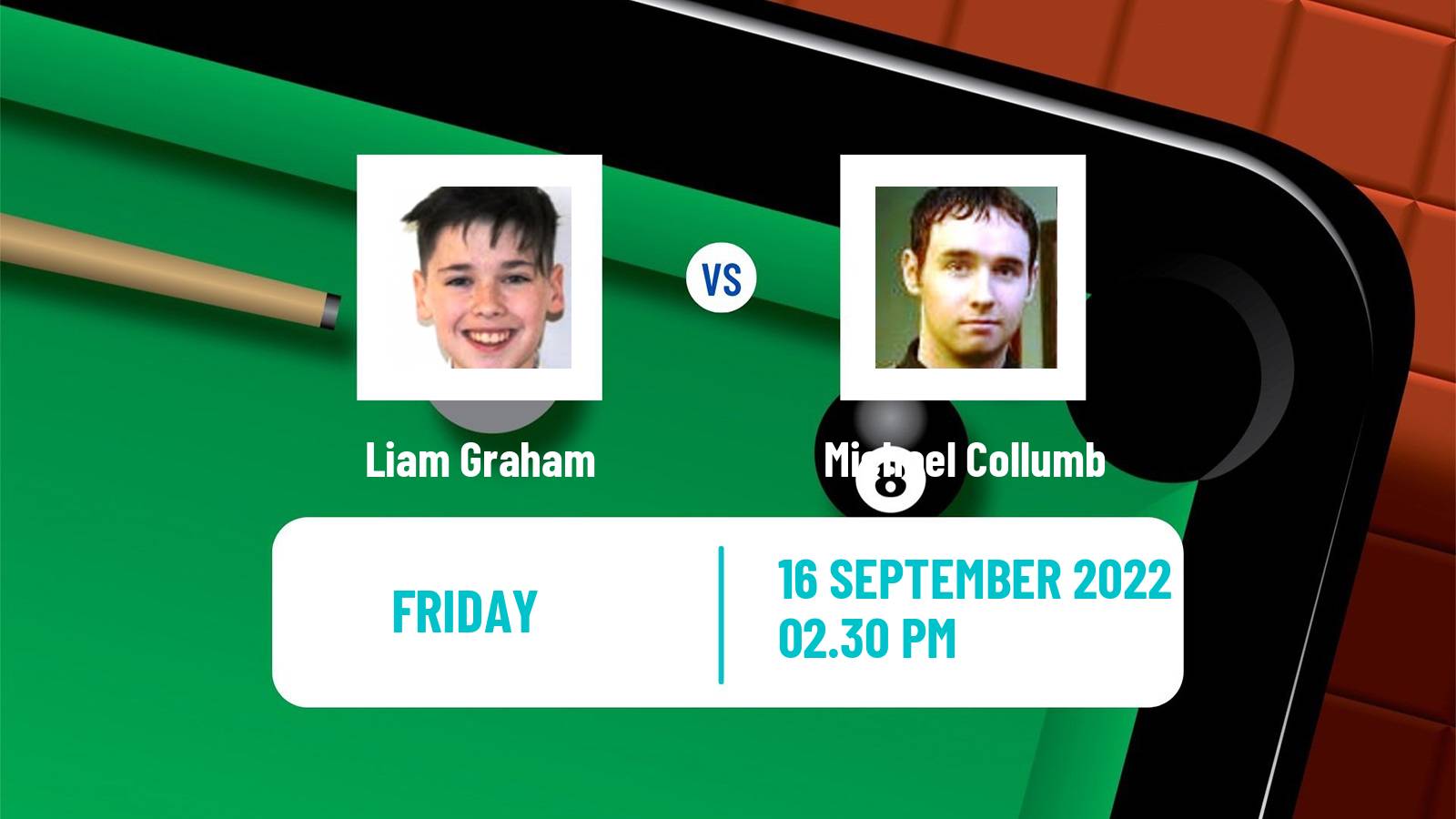 Snooker Snooker Liam Graham - Michael Collumb