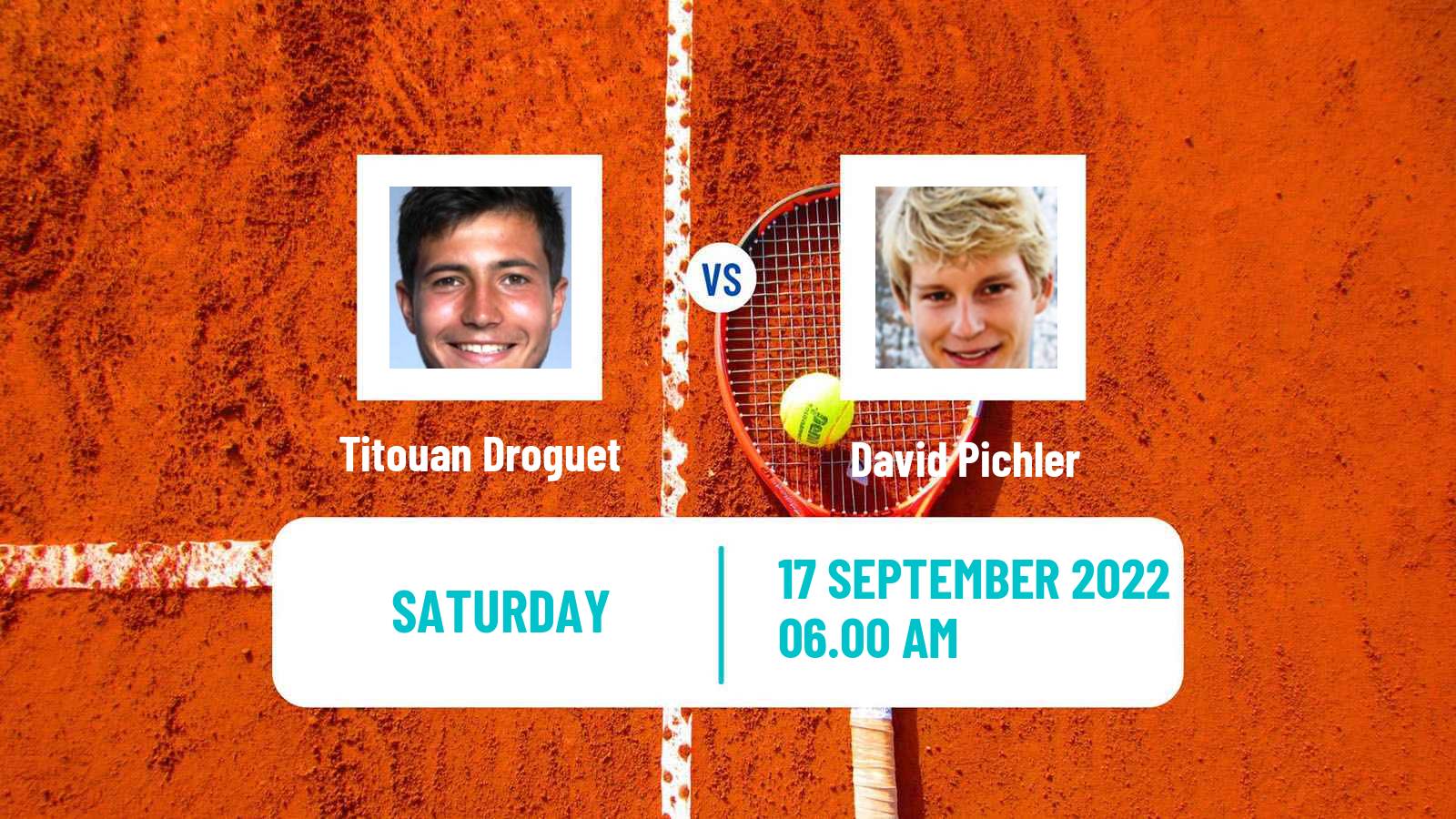 Tennis ITF Tournaments Titouan Droguet - David Pichler
