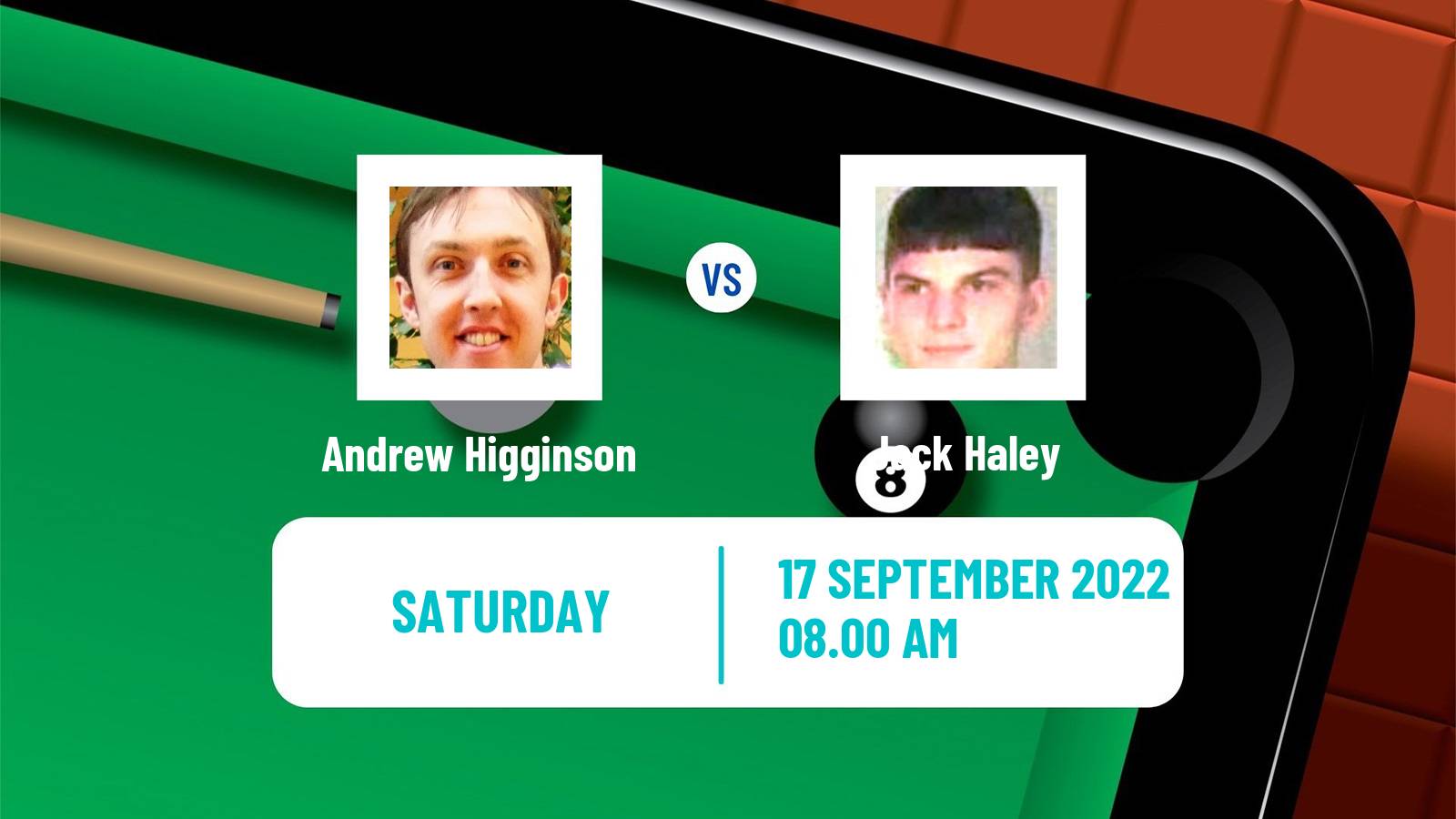 Snooker Snooker Andrew Higginson - Jack Haley
