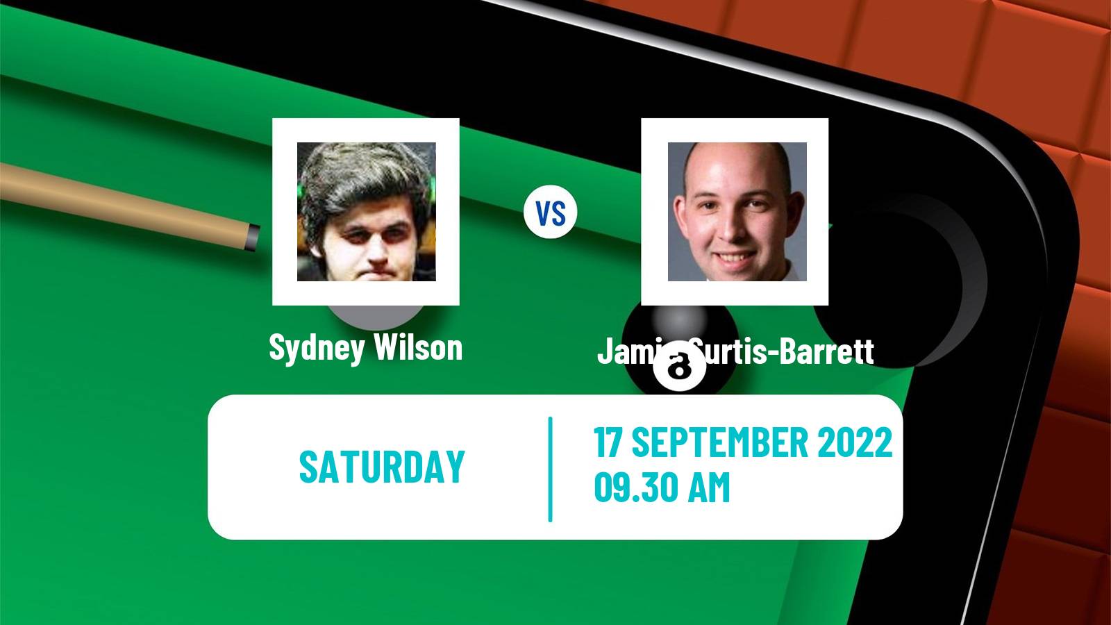 Snooker Snooker Sydney Wilson - Jamie Curtis-Barrett