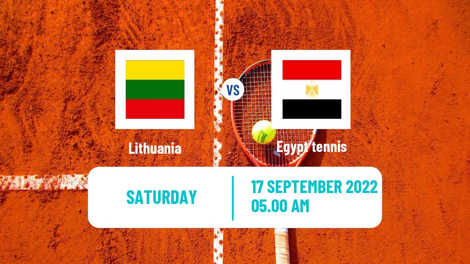 Tennis Davis Cup World Group II Teams Lithuania - Egypt