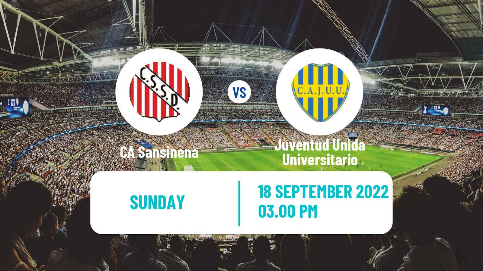 Soccer Argentinian Torneo Federal Sansinena - Juventud Unida Universitario