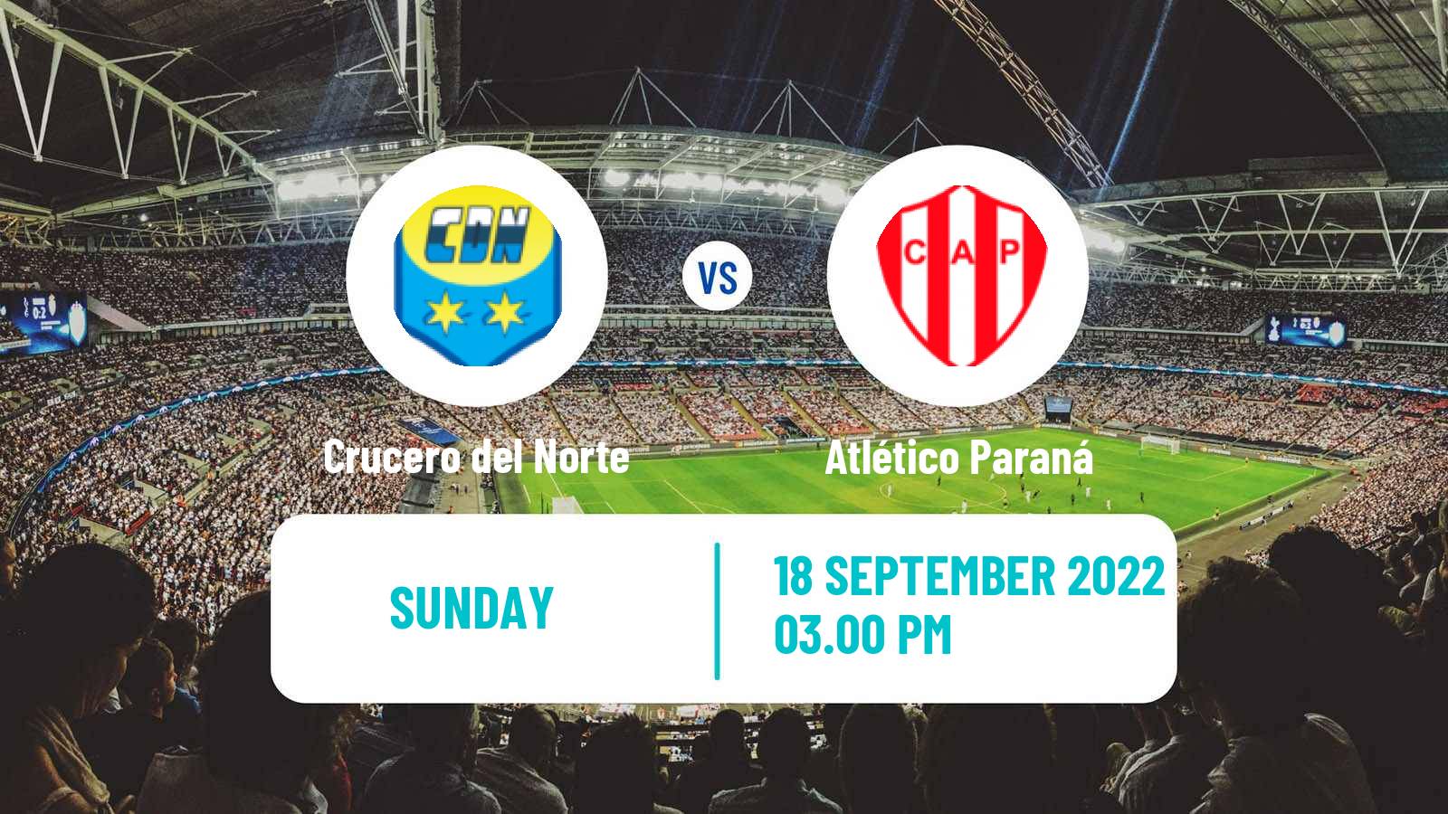 Soccer Argentinian Torneo Federal Crucero del Norte - Atlético Paraná