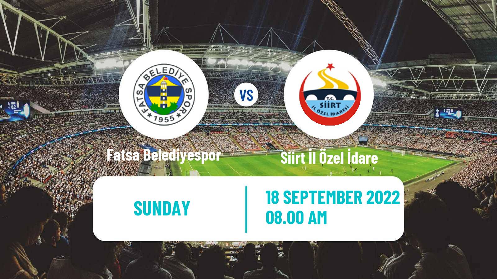 Soccer Turkish 3 Lig Group 3 Fatsa Belediyespor - Siirt İl Özel İdare
